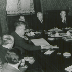 První schůze bankovní rady NBČs v roce 1948