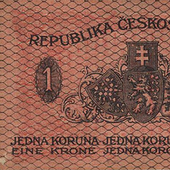 1 Kč státovka Bankovního úřadu ministerstva financí, revers (1919)