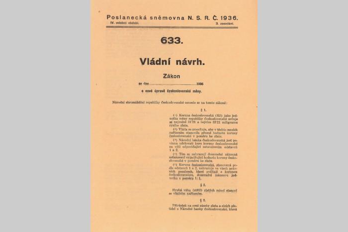 Vládní návrh zákona o devalvaci koruny (1936)