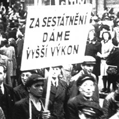 Manifestace za zestátnění průmyslu a bank (1945), ČTK