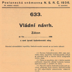 Vládní návrh zákona o devalvaci koruny (1936)